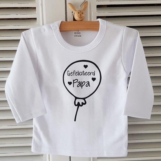 shirt gefeliciteerd papa baby shirt tekst voor jongen of meisje cadeau aankondiging bekendmaking zwangerschap