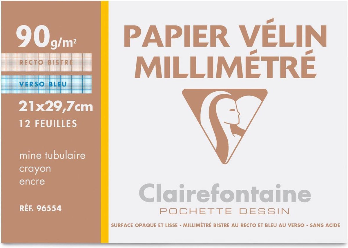 Clairefontaine A4 Velijn Ruitjespapier – 12 stuks | bol