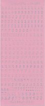 alfabet stickers Nellie Snellen licht baby roze pink Clippunch 1 vel 23 x 10 cm candy