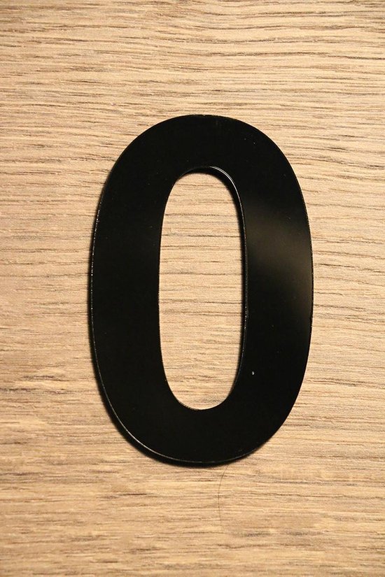 Numéro 6 de maison en plastique Noir