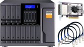 QNAP TL-D1600S behuizing voor opslagstations 2.5/3.5'' HDD-/SSD-behuizing Zwart, Grijs