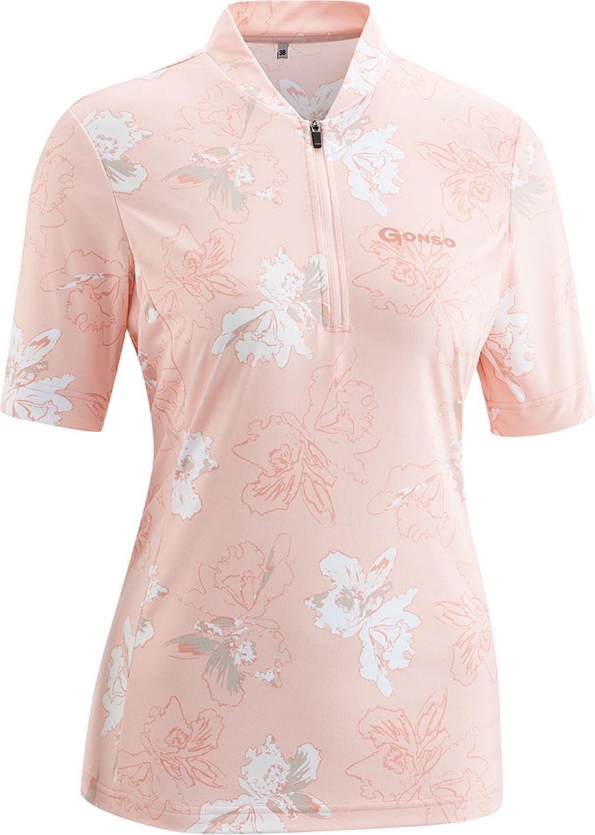 Gonso Fietsshirt - Vrouwen - roze/wit