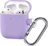 AirPods Hoesje - Siliconen Case - Airpods 1/2 Hoesje - Paars - Purple