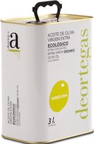 Deortegas olijfolie Extra vierge pure Arbequina olijfsoort met schenktuit - blik 3 ltr