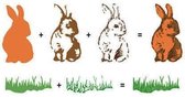 HS3DS003 Hobby solutions 3D clear stamps rabbits