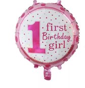 First - Birthday Girl  Ballon -Helium-Lucht- 18 inch