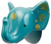 Goebel - Elephant | Decoratief beeld / figuur Jungle Blauw | Porselein - 7cm - olifant - wandhaak