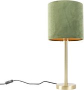 QAZQA simplo - Moderne Tafellamp met kap - 1 lichts - H 595 mm - Groen - Woonkamer | Slaapkamer
