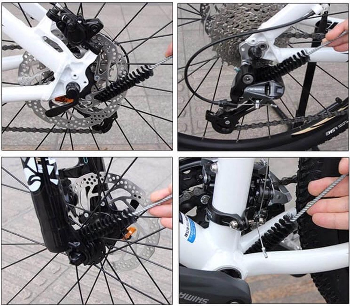 8 stuks professionele Onderhoud Schoonmaak set voor fietsen - mountainbikes  - | bol.com