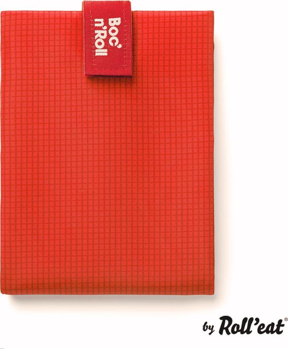 Roll eat herbruikbaar boterhamzakje Boc and Roll Square Red