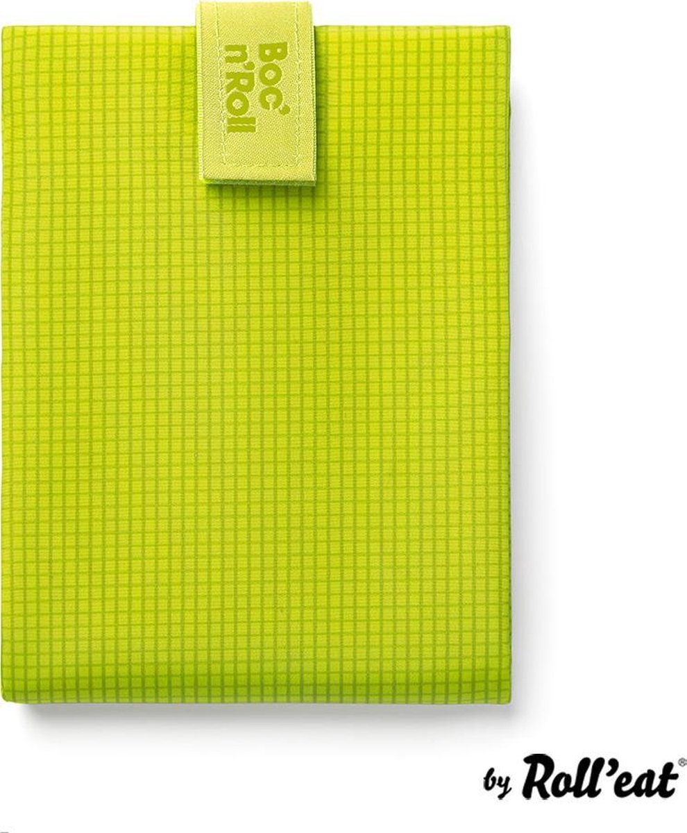 Roll eat herbruikbaar boterhamzakje Boc and Roll Square Yellow