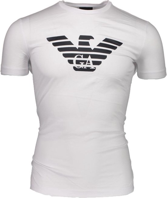 Giorgio Armani T-shirt Wit Getailleerd - - Heren - Lente/Zomer Collectie - Katoen | bol.com