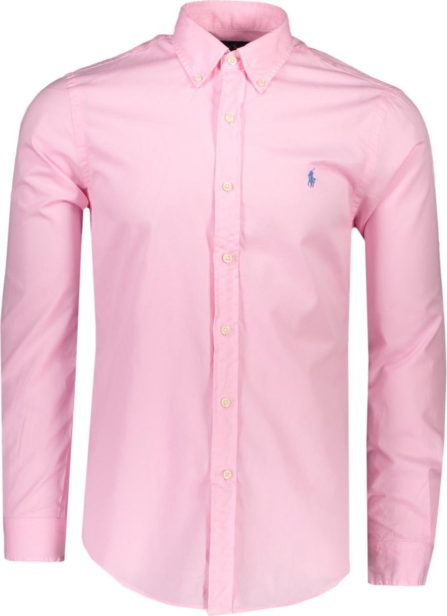 Polo Ralph Lauren Overhemd Roze Roze Getailleerd Maat XL Heren Lente Zomer. bol