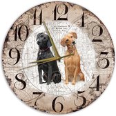 Houten Klok - 30cm - Hond - Labrador