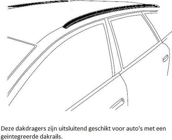 Dakdragers + Dakkoffer 580L Volkswagen Sharan vanaf 2011 met gesloten  dakrails | bol.com