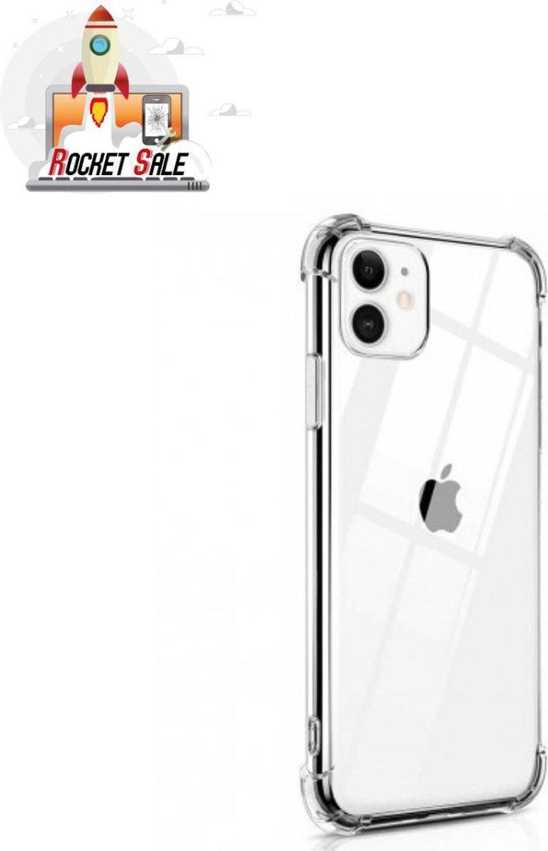 Rocket Sale iPhone 11 PRO TPU Hoesje - Siliconen Bumper Case met Verstevigde randen – transparant