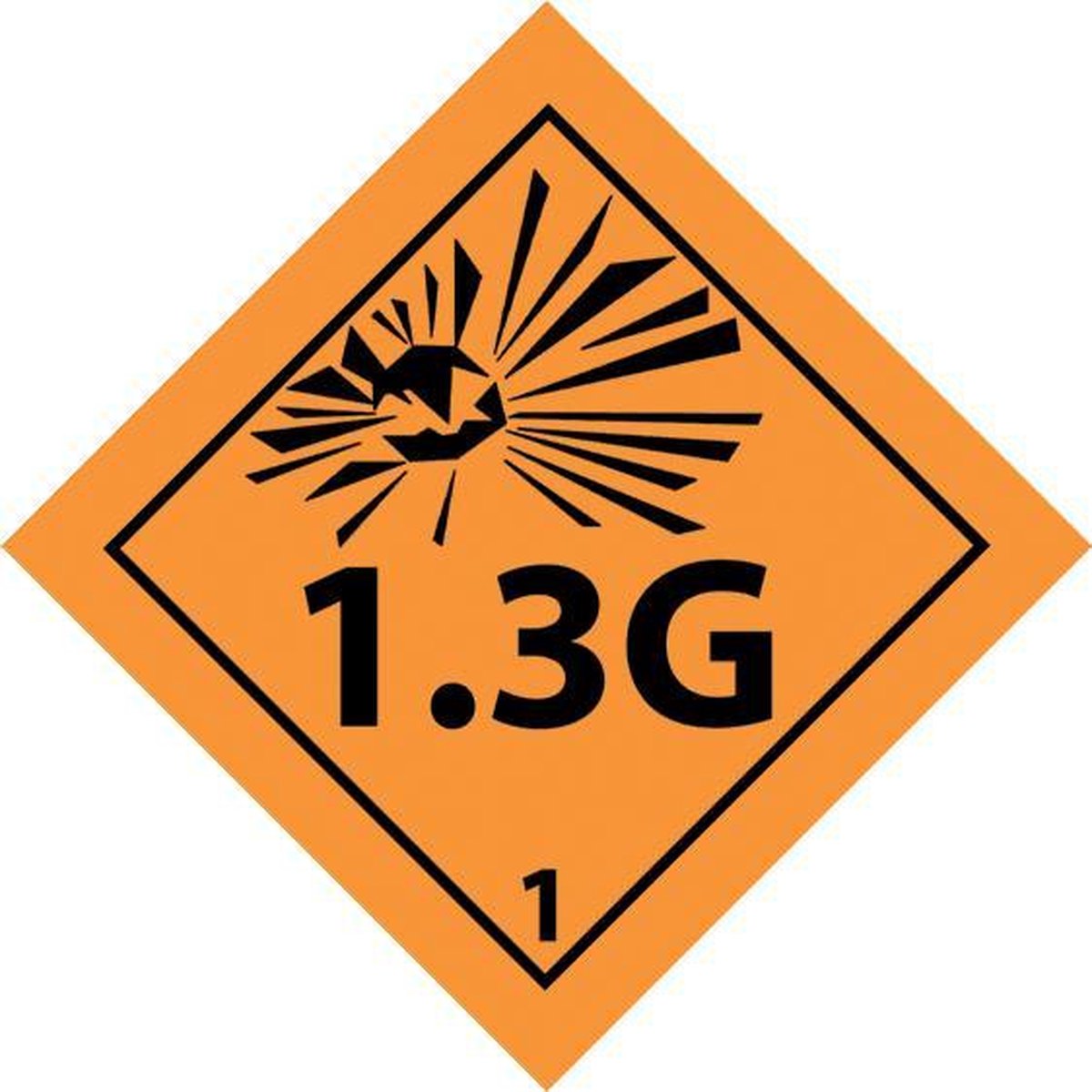 1.3G Sticker 5 x 5cm (set van 8 stuks)