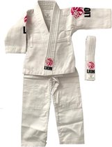 Judopak - nieuw - wit - Lion baby judogi roze - maat 60