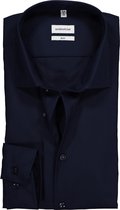 Seidensticker Slim Fit overhemd - donkerblauw - boordmaat 45