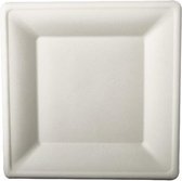 12x Witte suikerriet lunchbordjes 26 cm biologisch afbreekbaar - Milieuvriendelijke wegwerpservies borden