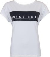 Venice Beach Tiana  Sportshirt - Maat L  - Vrouwen - wit/zwart