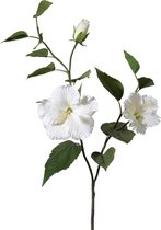 Viv! Home Luxuries Hibiscus - zijden bloem - wit - topkwaliteit