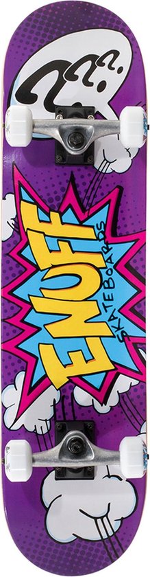 Skateboard ENUFF Enu2200 - Design Comics, 2 Tailles Disponibles, Roues De 54 Mm - Parfait Pour Débutants