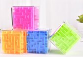 12 stuks 3D Labyrint Kubus Doolhof Mini Geduldspelletje roze groen geel blauw