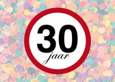 Papieren Placemats "30 jaar verjaardag" 50 stuks (30x42cm)