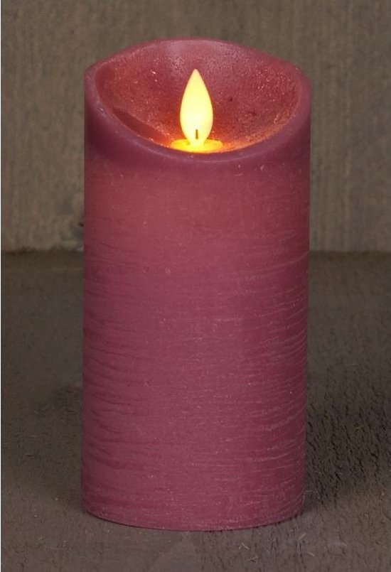 2x bougie LED rose antique / bougie bloc 15 cm - Bougies de luxe à piles  avec flamme... | bol.com