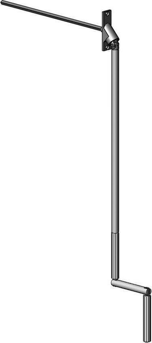 Sunstock Kniekoppeling Met Slingerstang - 8 x 8 mm - Inclusief Knikbaar Handvat