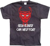Fun t-shirt God Is Busy heren M