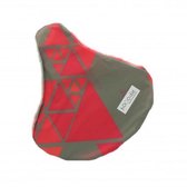 Hooodie Zadeldekje Zadelhoes Fiets Triangles Driehoeken Lijnen Rood