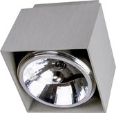 Berla Moderne Opbouwspot Geborsteld Aluminium Kantelbaar - 1x G53 Max 50W incl. trafo excl. lichtbron