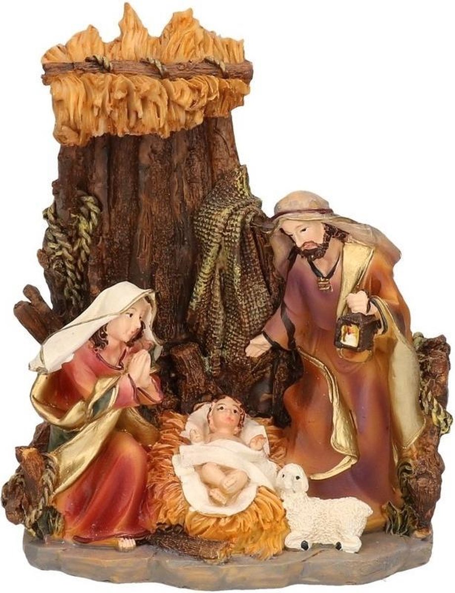 Religieus beeldje van het heilige gezin 16 cm Jezus / Maria