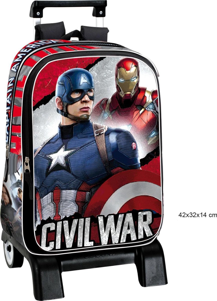 The Avengers koffer/trolley. 43cm Top kwaliteit! Captain America & Ironman
