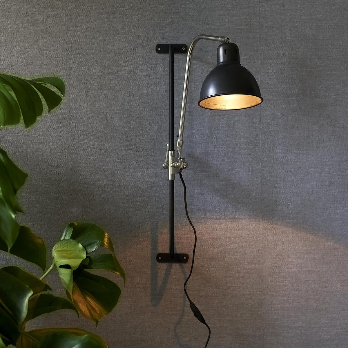 zijde spoel onvergeeflijk Riviera Maison Davidson Long Wall Lamp - Wandlamp - IJzer - Zwart | bol.com