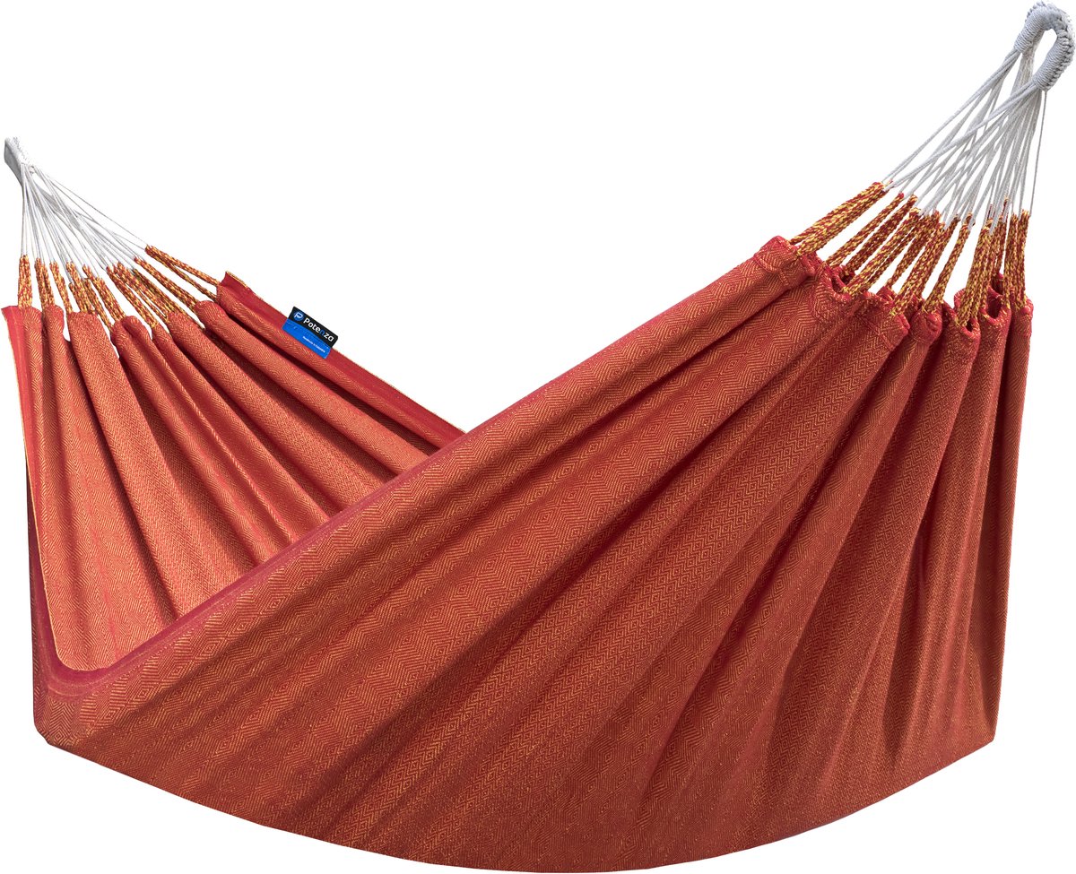 Potenza® COLOMBIAANSE hangmat - 2 persoons - EXTRA STEVIG - UV bestendig katoen - Rood - Medelin