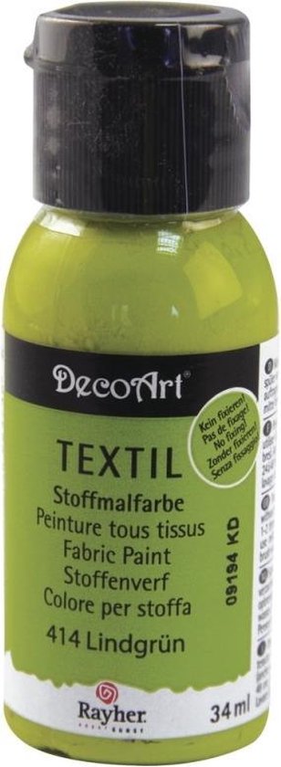 2x Lime groene textielverf flacons 34 ml - acryl stoffen verf | bol.com
