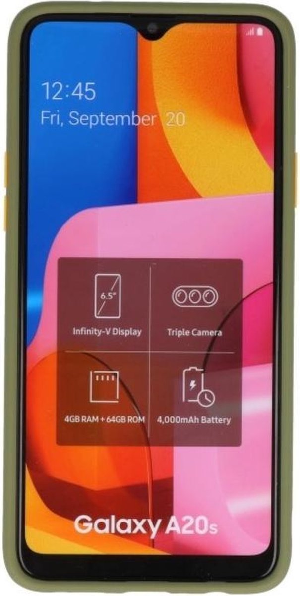 Samsung Galaxy A20s Hoesje Hard Case Backcover Telefoonhoesje Groen