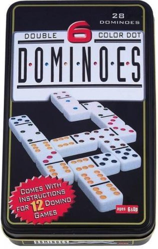 Afbeelding van het spel Longfield Games Domino dubbel 6 - blik