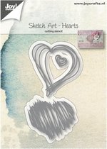 Joy!Crafts snijstencil sketch art harten