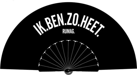 RUMAG Ik Ben Zo Heet Waaier Zwart | bol.com