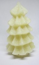 Kerstboom in kaarsmodel met led verlichting, werkt op batterij (meegeleverd) 14 x 10 cm Ø kleur off-white