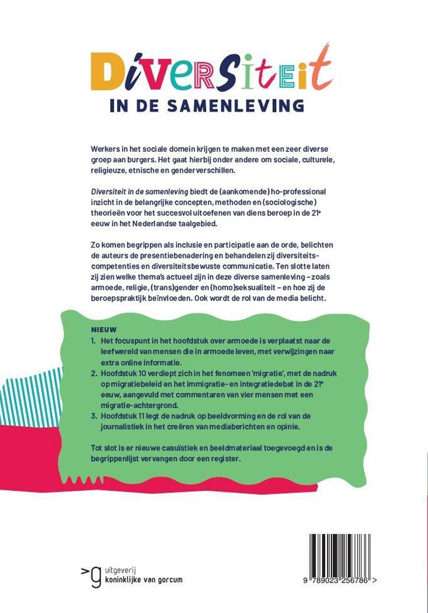 Diversiteit in de samenleving - back cover