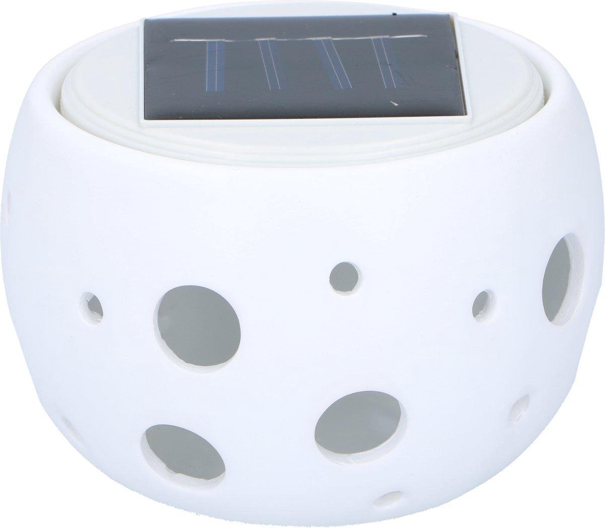 Grundig Tuinlamp - verandert van kleur - led - keramiek - solar - 10x7cm