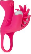 Teazers Penis Sleeve met Stimulator – Sleeve van Siliconen met Vibrator - Genot voor Hem en Haar – Seks Toys voor Koppels – Met Stimulerend Rotatiewiel - Roze