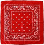 2x Rode boeren bandana zakdoeken - Boer verkleed zakdoek - Boeren zakdoeken 2 stuks
