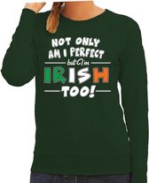 Not only perfect Irish / St. Patricks day sweater groen dames XS