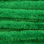 40x Groen chenille draad 14 mm x 50 cm - Buigbaar draad - Pluche chenillegaren/chenilledraden - Hobbymateriaal om mee te knutselen